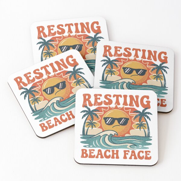 Item preview, Resting Beach Face Grumpy Sun Retro Summer Sarcastic Quote designed and sold by Per My Last Nerve Studio.