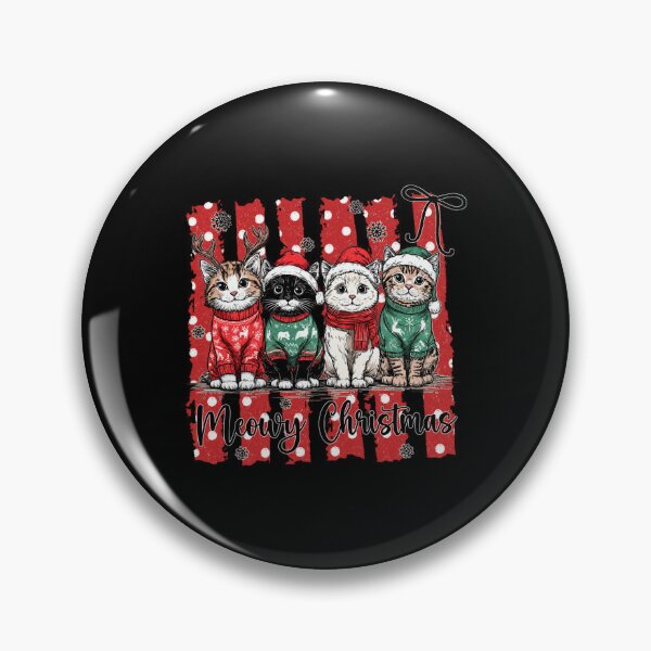Item preview, Four Christmas Kittens Wearing Festive Winter Accessories designed and sold by MassonCalepon.