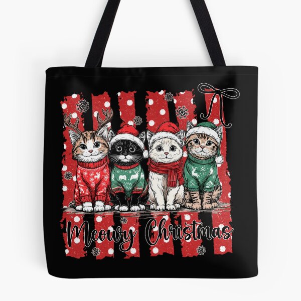 Item preview, Four Christmas Kittens Wearing Festive Winter Accessories designed and sold by MassonCalepon.
