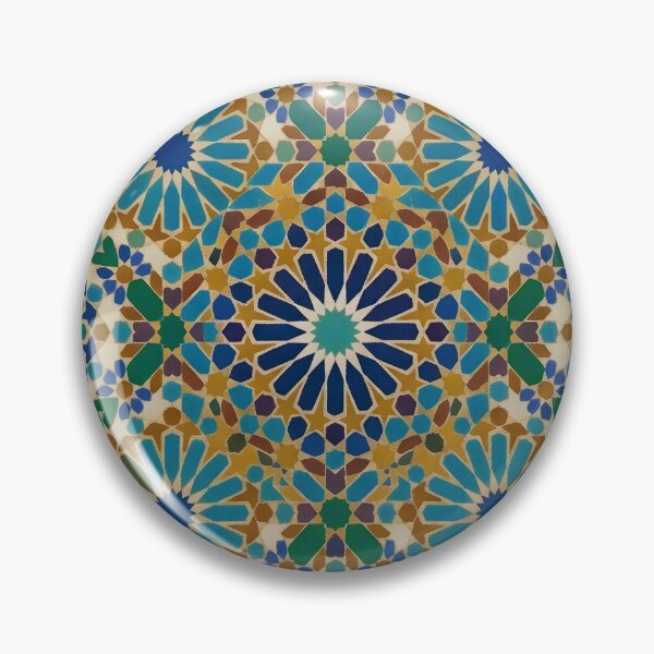 Item preview, Moroccan Mudéjar Seamless Geometric Pattern Canvas Print | Ornate Turquoise & Gold Zellige Wall Art | Andalusian Tile Mosaic Poster | Ethnic Boho Kitchen Decor designed and sold by SergioMiklos.