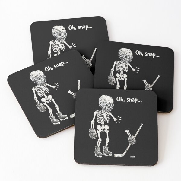 Item preview, Funny Hockey Skeleton Oh Snap! Halloween  designed and sold by CatTalkTshirts.
