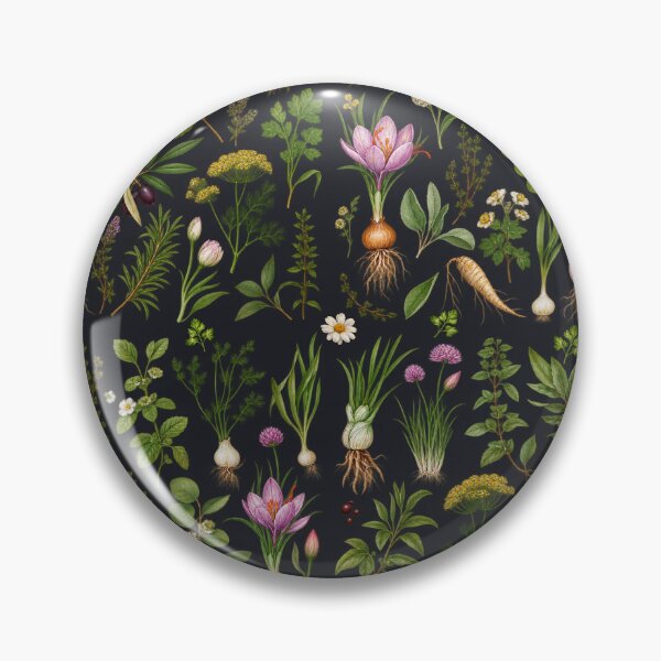 Item preview, Botanical Apothecary Herbs & Flowers Pattern designed and sold by PatternXOXO.