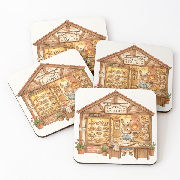 Item preview, Cozy Cottagecore Bunny Baking Fresh Pastries designed and sold by Michaelragheb.