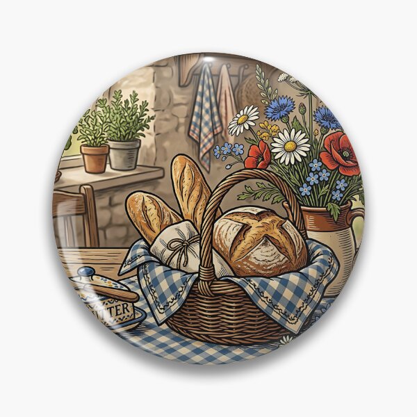 Item preview, Rustic Cottagecore Kitchen Bread and Wildflowers designed and sold by Michaelragheb.