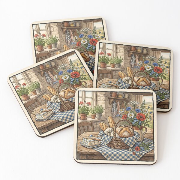 Item preview, Rustic Cottagecore Kitchen Bread and Wildflowers designed and sold by Michaelragheb.
