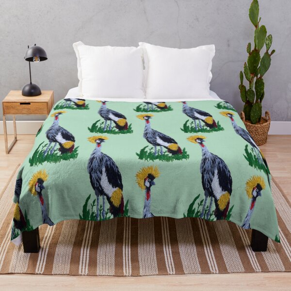 Item preview, Grey Crowned-Crane designed and sold by Alsa.handembroidery.