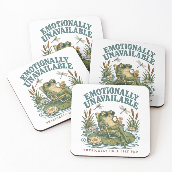 Item preview, Emotionally Unavailable Physically On A Lily Pad - Chill Frog Art designed and sold by Driesman.