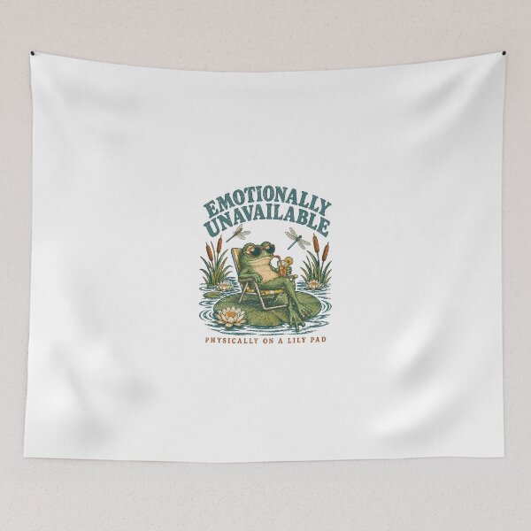 Item preview, Emotionally Unavailable Physically On A Lily Pad - Chill Frog Art designed and sold by Driesman.