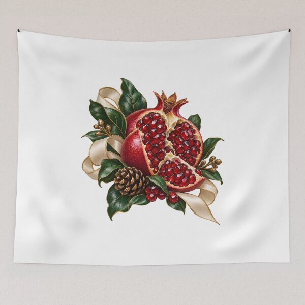Item preview, Winter Pomegranate Garnet Botanical Splendor designed and sold by TeNovaStudio.