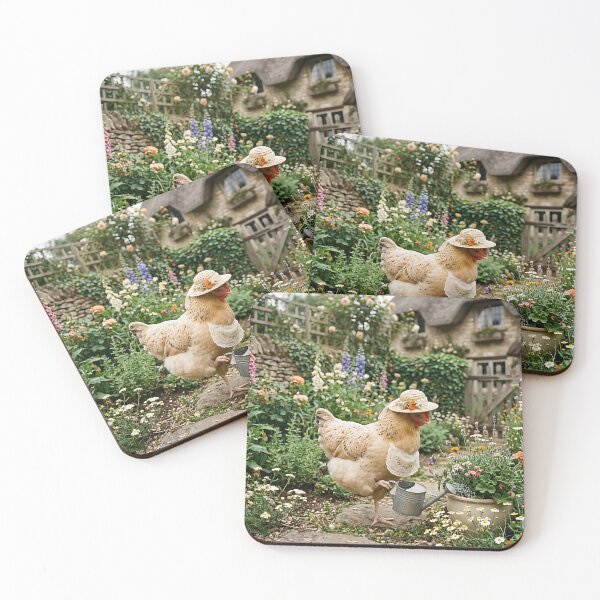 Item preview, Whimsical Gardening Chicken in Cottagecore Garden designed and sold by Michaelragheb.