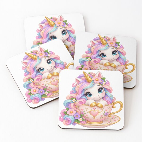 Item preview, Cute Unicorn in Pink Teacup designed and sold by Partoon-dp.