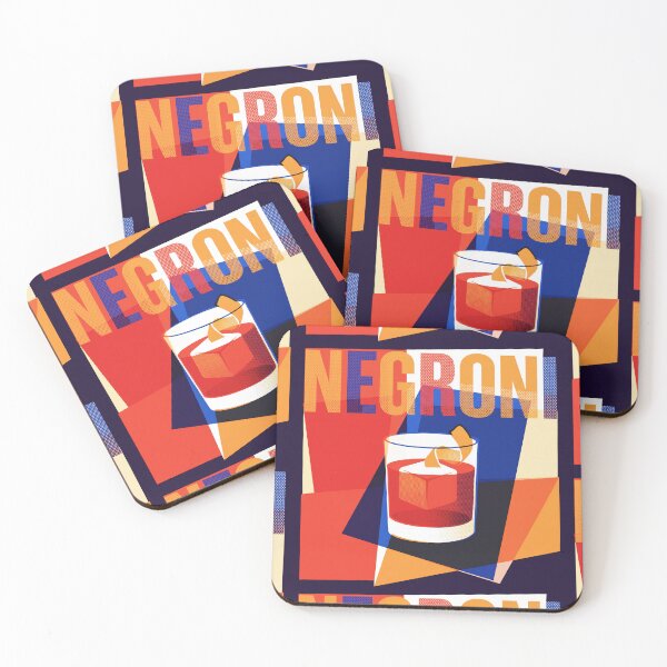 Item preview, Retro Negroni Cocktail Art Print Mid-Century Modern Bar Decor designed and sold by Cozy-Old-Pub.