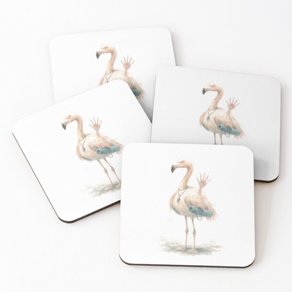 Item preview, Flamingo Lifeguard On Duty Watercolor designed and sold by DoodleMenagerie.