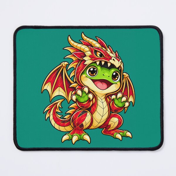 Item preview, Cute Frog in Dragon Costume – Colorful Fantasy Dragon Frog designed and sold by From Cyryl with Love.
