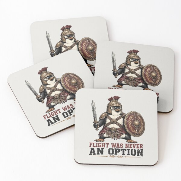Item preview, Flight Was Never an Option – Gladiator Penguin Vintage Warrior  designed and sold by elisarasada.