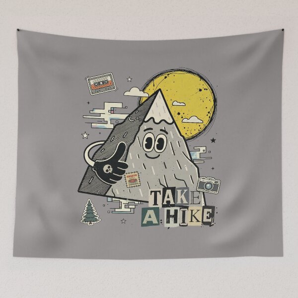 Item preview, Take A Hike Funny Mountain Thumbs Up Retro-79 designed and sold by MatthiasSzam.