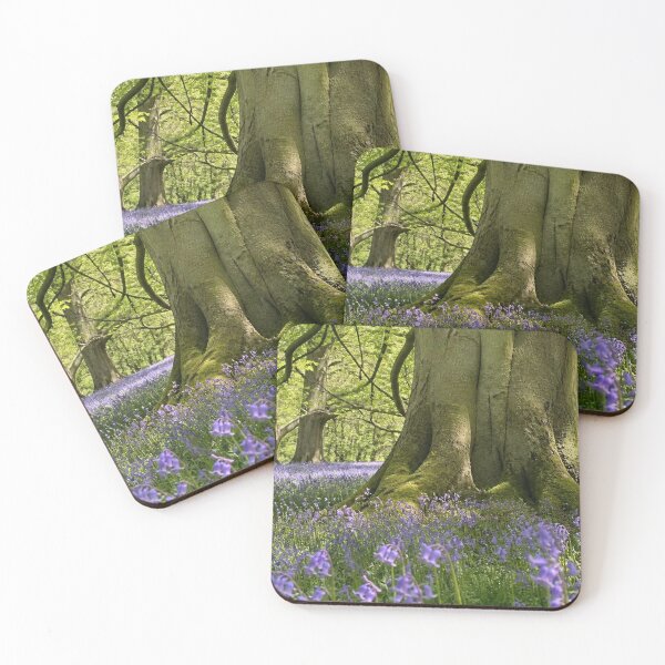 Item preview, Golden Sunlight Through Bluebell Woods – Magical English Spring Forest Photography designed and sold by ThatSurreyLife.