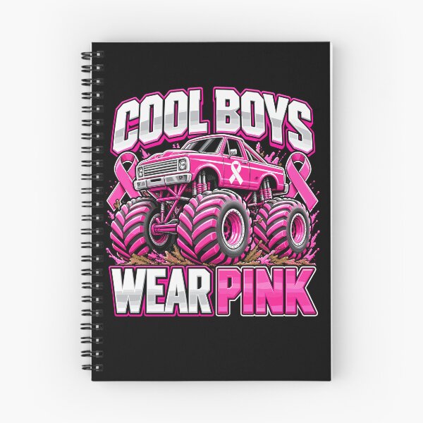 Item preview, Breast Cancer Awareness Cool Boys Wear Pink Monster Truck Design designed and sold by stmpdwrld.