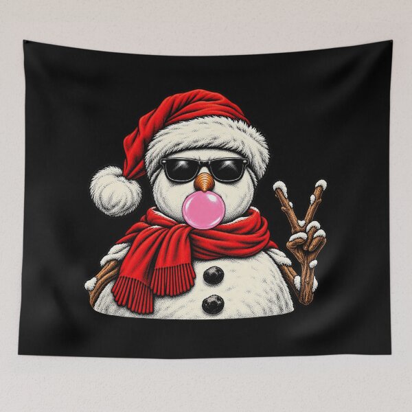Item preview, Cool Snowman Bubble Gum Sunglasses Christmas Peace Sign designed and sold by will freed18.
