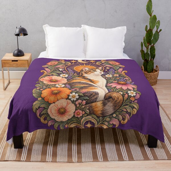 Item preview, ฺCat and Wild Flowers designed and sold by Korarat.