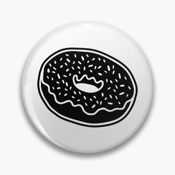 Item preview, Black Retro Glazed Sprinkle Donut Design designed and sold by pattern-archive.