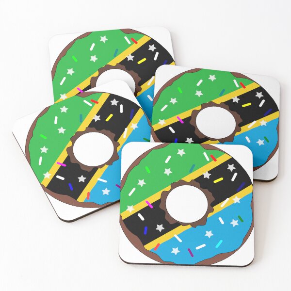 Item preview, Tanzania Flag Donut – Colorful Sprinkles Country Pride designed and sold by TheIconSmith.