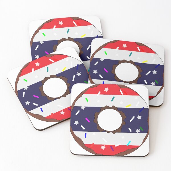 Item preview, Thailand Flag Donut – Colorful Sprinkles Country Pride designed and sold by TheIconSmith.