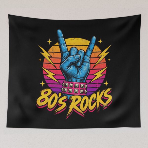 Item preview, Classic Eighties Rock On Hand Sunset Quotes Humor Saying designed and sold by Aqouiatiqe.