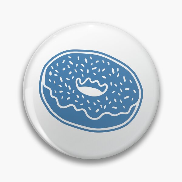 Item preview, Steel Blue Retro Glazed Sprinkle Donut Design designed and sold by pattern-archive.