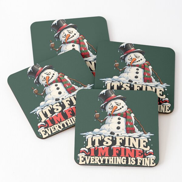 Item preview, It's Fine I'm Fine Everything is Fine Snowman designed and sold by WonderInkLab.
