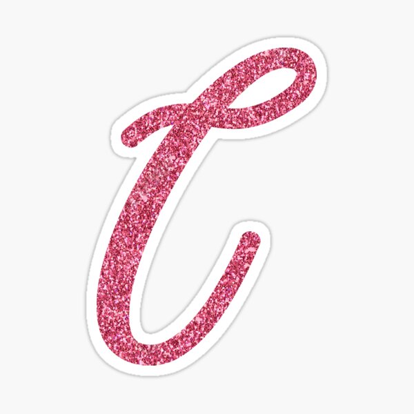 letter c pink glitter stickers redbubble