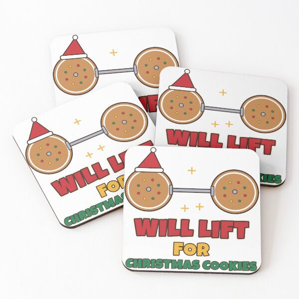Item preview, Will Lift For Christmas Cookies Funny Gym Christmas Workout designed and sold by Bornprints.