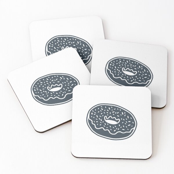 Item preview, Charcoal Retro Glazed Sprinkle Donut Design designed and sold by pattern-archive.