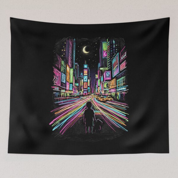 Item preview, Cyberpunk Times Square designed and sold by dudelinart.