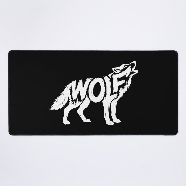 Item preview, Howling Wolf Silhouette with Forest – Wild Wolf Typography designed and sold by GlimTig.