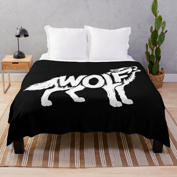 Item preview, Howling Wolf Silhouette with Forest – Wild Wolf Typography designed and sold by GlimTig.