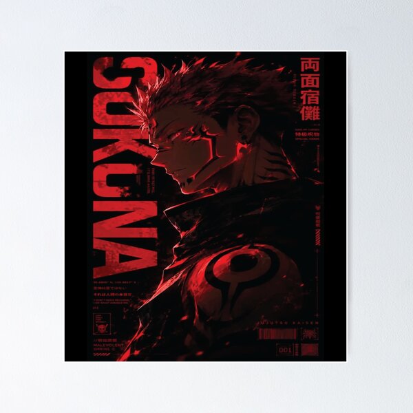 Item preview, Sukuna Malevolent Shrine – Dark Red Tech designed and sold by DemanDFashionFactroy.