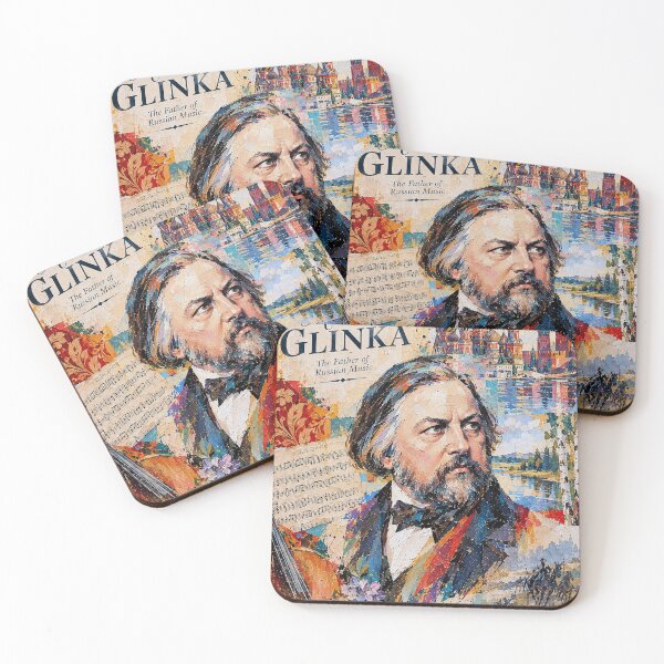 Item preview, Russian Composer Mikhail Glinka – Classical Music Portrait Painting designed and sold by GalleryKauffeld.