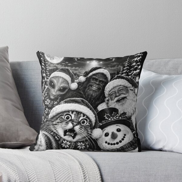 Item preview, Funny Christmas Selfie Alien Bigfoot Santa Cat and Snowman designed and sold by will freed18.