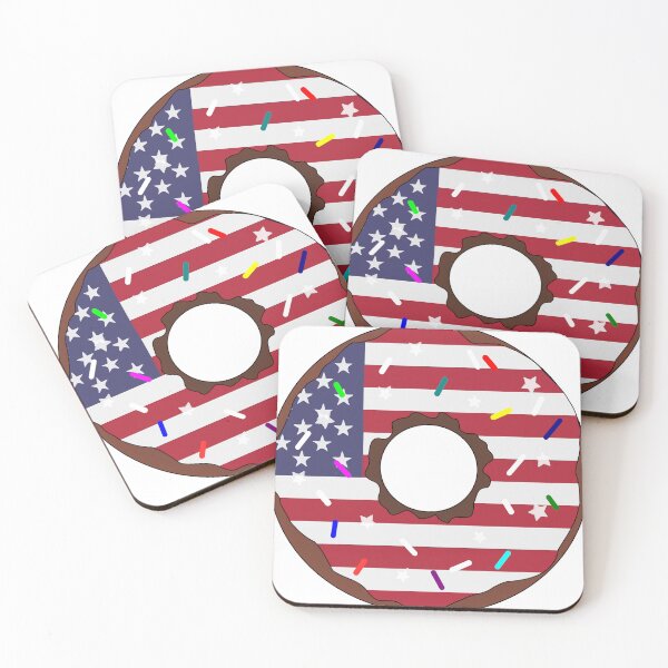 Item preview, The United States of America Flag Donut – Colorful Sprinkles Country Pride designed and sold by TheIconSmith.