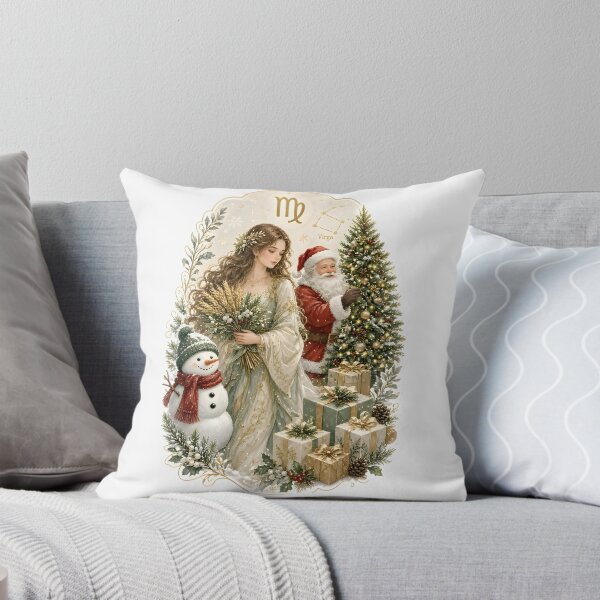 Item preview, Elegant Virgo Maiden Wheat Santa Christmas designed and sold by Zodiac Celestial Art.