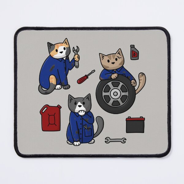 Item preview, Mechanic Cats designed and sold by doodlecats.