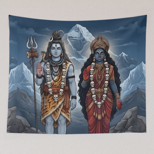 Item preview, Mahakaal Mahakali Divine Blessing Art designed and sold by hutofdesigns.