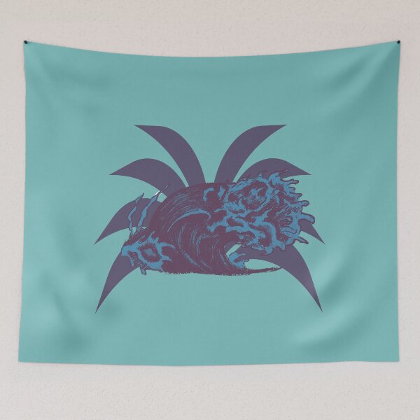 Item preview, Ocean Wave | Geometric Surf Art | Vintage Coastal Illustration designed and sold by Half Mess.
