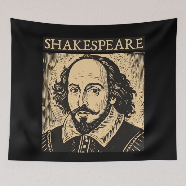 Item preview, William Shakespeare Vintage Woodcut Portrait Poster designed and sold by ValentinaHramov.