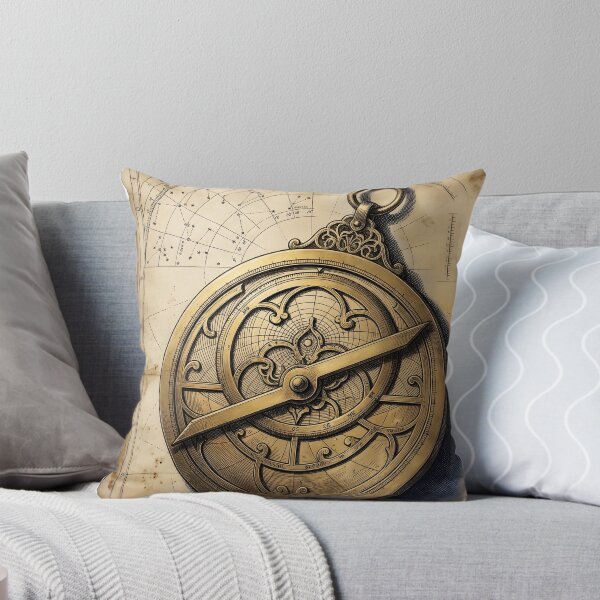 Item preview, Antique Brass Astrolabe Celestial Chart - Vintage Astronomy Notebook designed and sold by MissoStudio.
