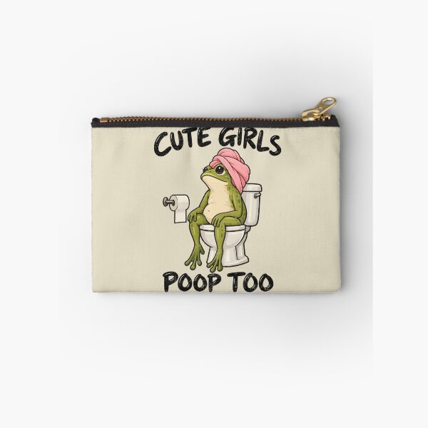 Item preview, Cute Girls Poop Too – Funny Frog designed and sold by AwesomeBeyondLimits.