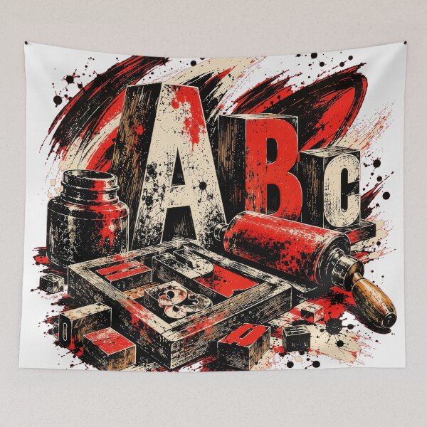 Item preview, Vintage Letterpress Typography Studio designed and sold by ForeverPrintsOK.