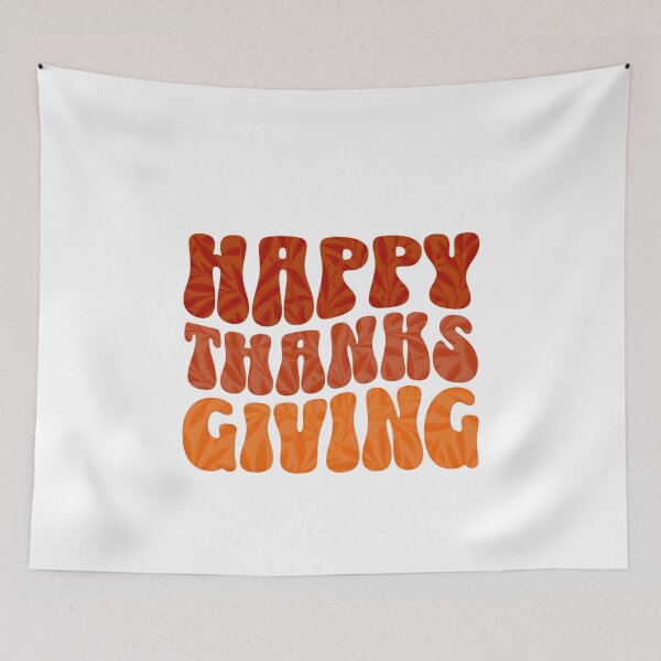 Item preview, Groovy Happy Thanksgiving Retro Typography designed and sold by stylishdzign.