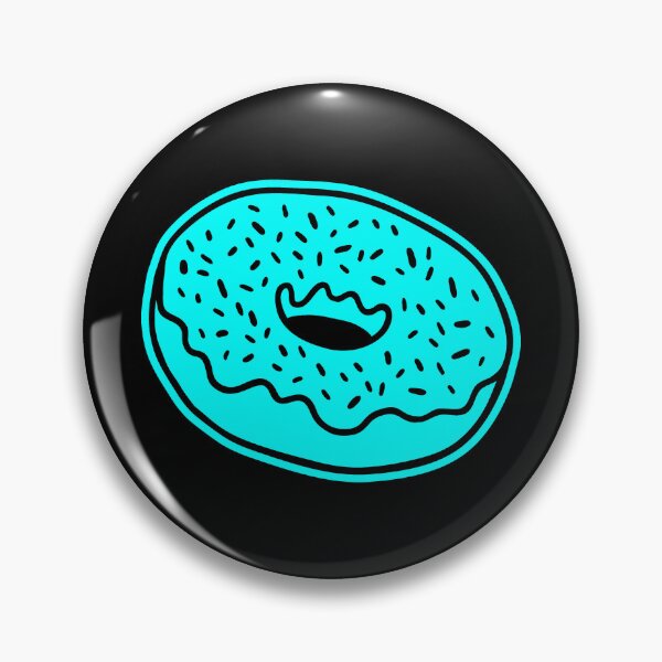 Item preview, Cyan Retro Glazed Sprinkle Donut Design designed and sold by pattern-archive.